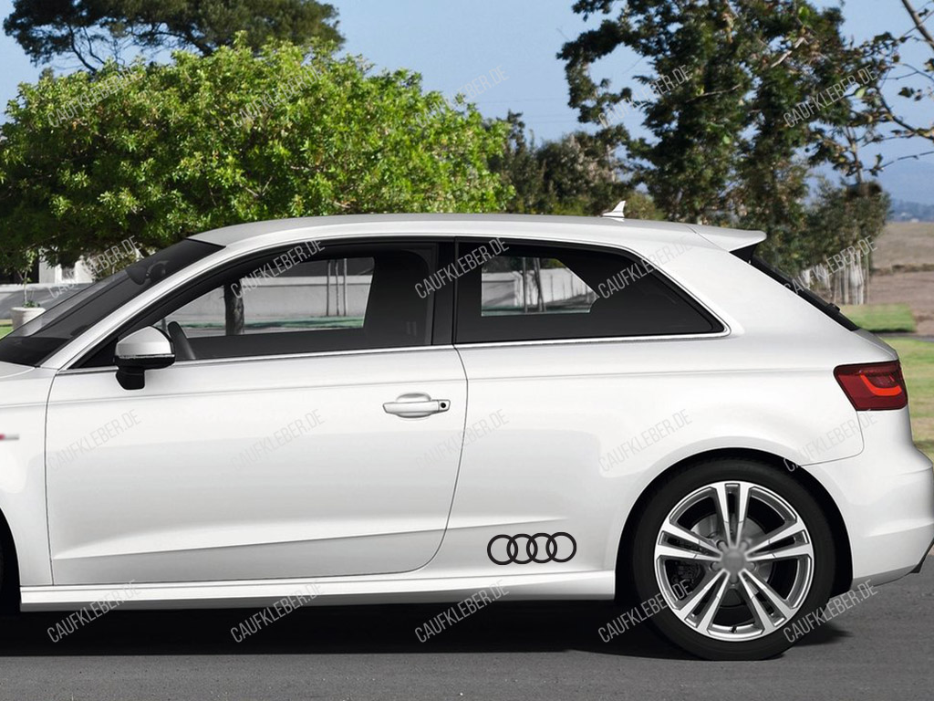 Audi Rings Aufkleber für Seitenschweller 